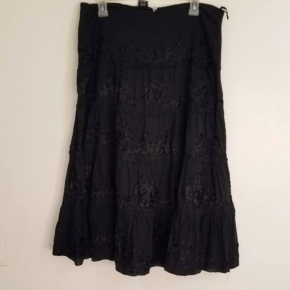 Ing black boho skirt